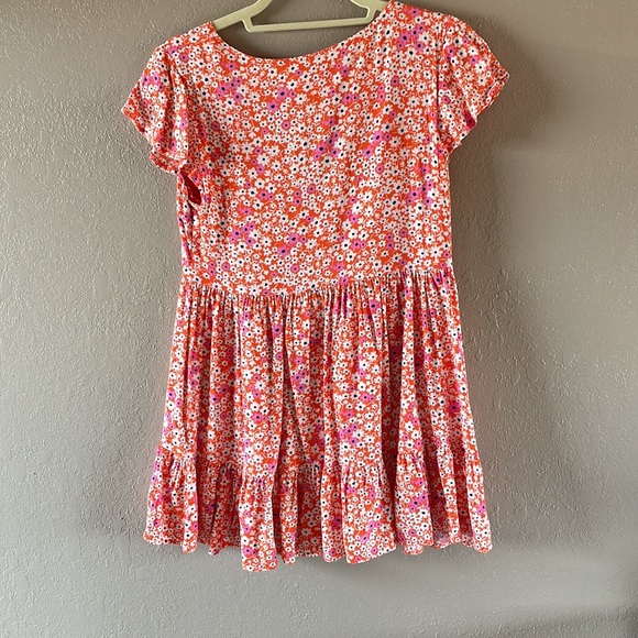 Skylar + Madison orange and pink flower sundress - Picture 2 of 5